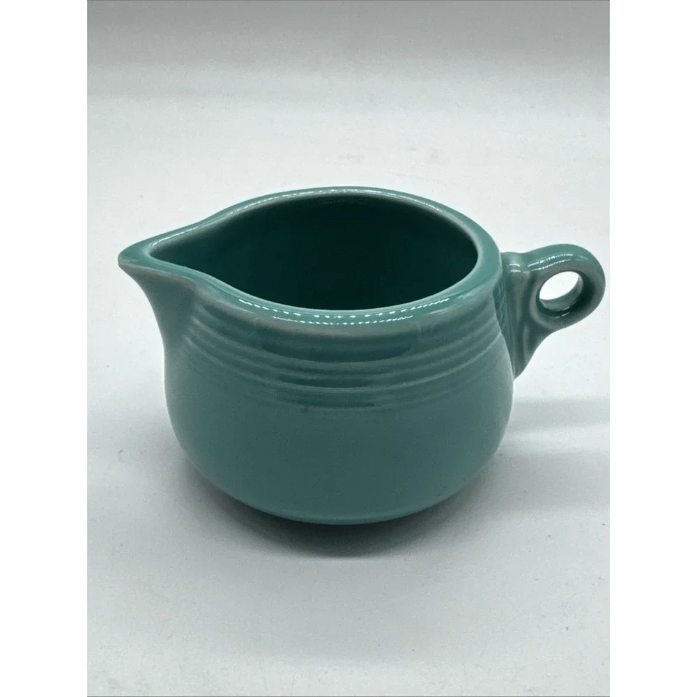 Homer Laughlin Company Stoneware Child's Creamer – Fiesta-ware –U.S.A –Turquoise
